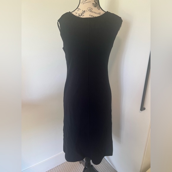 Scoop Back Black Knit Dress - Picture 1 of 5